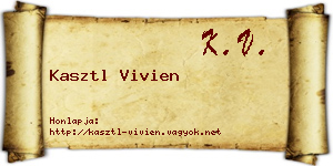 Kasztl Vivien névjegykártya